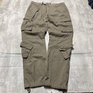 Match Matchstick Pants Mens 36x32 Brown Wild Cargo Drawstring Waist Ankles Tact